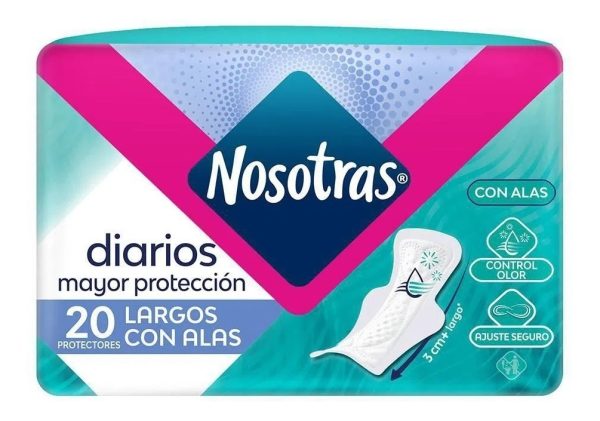 Protectores Diarios Largos Nosotras 20 Unidades