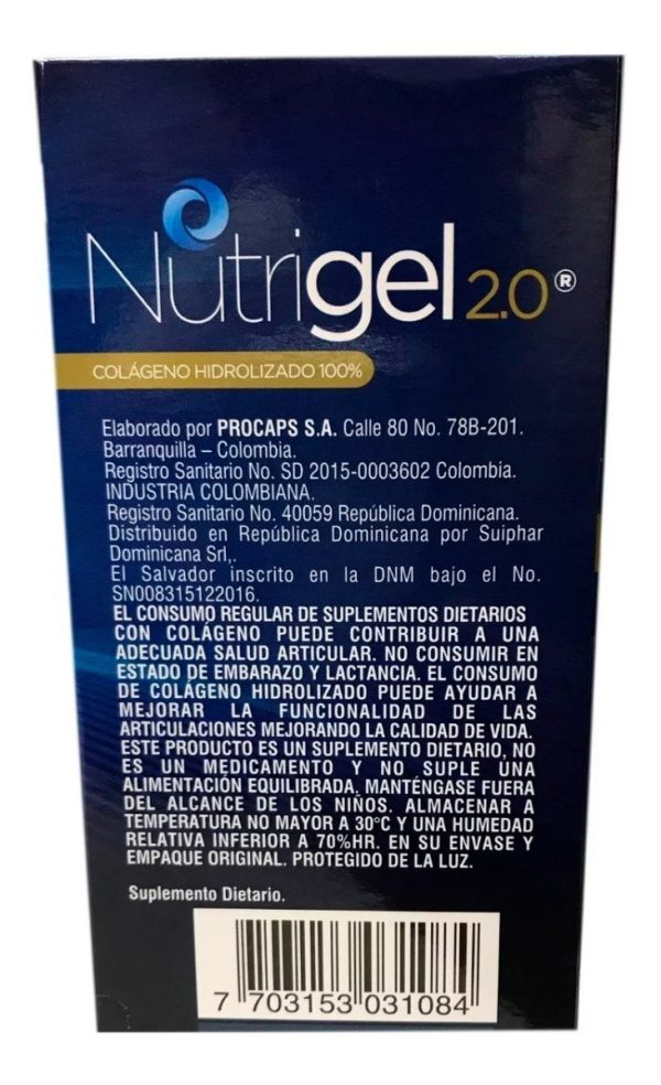 Nutrigel 2.0 30 Sobres, Colágeno Hidrolizado 100% - Imagen 9
