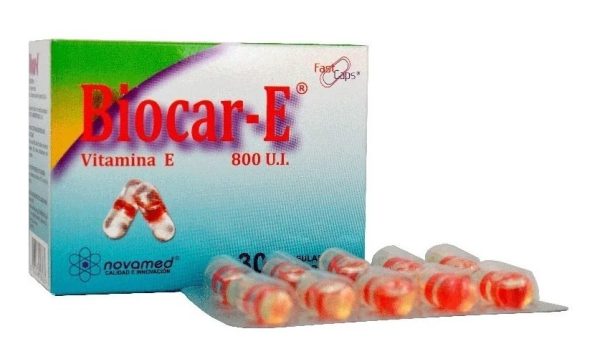 Vitamina E 30 Cápsulas Biocar - E 800 U.i