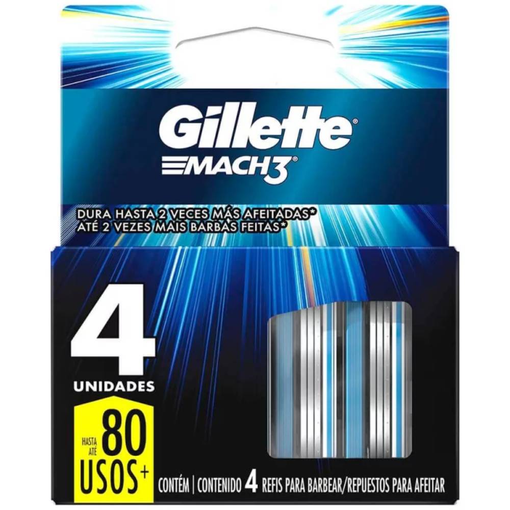 Repuestos Maquina Afeitar Gillette Mach3 X4 Uds
