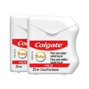 2 Pack Cinta Dental Colgate Total 25mts C/u