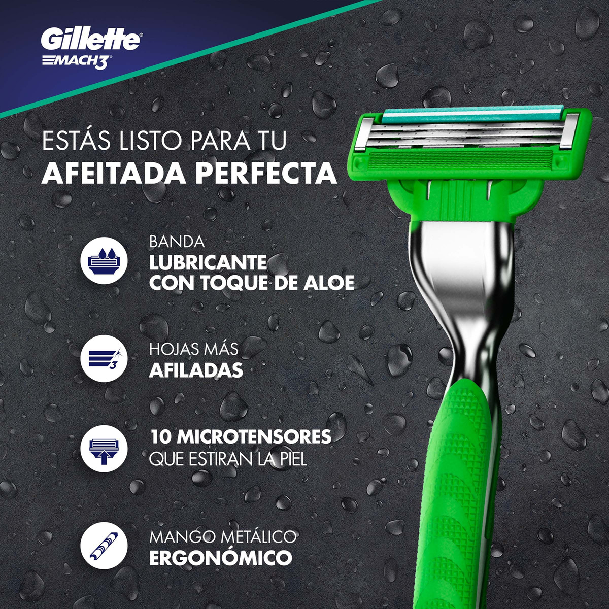 Repuestos Maquina Gillette Mach3 Sensitive X2 Unidades - Imagen 7