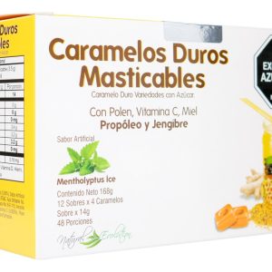 Caramelos Masticable Vitamina C, Propóleo, Jengibre 12 Sobres