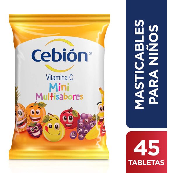 Vitamina C Para Niños Cebion Minis Multisabores 10 Sobres