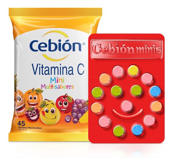 Vitamina C Para Niños Cebion Minis Multisabores 10 Sobres - Imagen 3