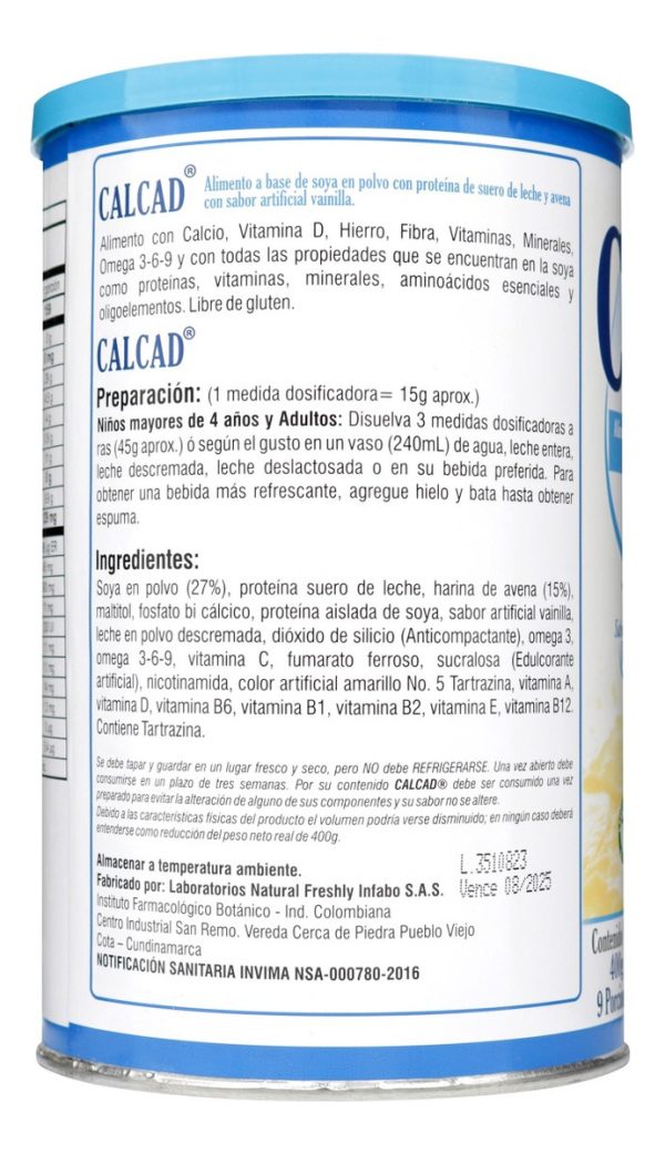 Multivitaminico Calcad Omega 369 400 G - Imagen 2