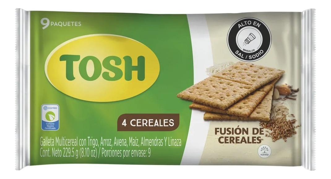 Galletas Tosh Fusión Cereales 9 Unidades