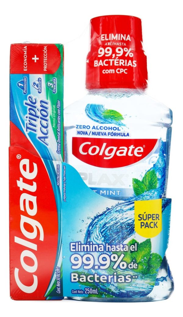 Enjuague Bucal Colgate Plax 250 Ml - Crema Dental 50 Ml