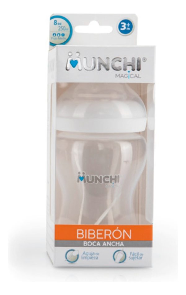 Biberon Munchi Magical Boca Ancha Flujo Medio 8 Oz - Imagen 2