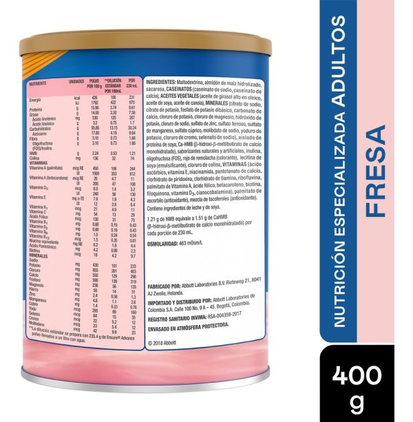 Ensure Advance 400 Gr - Imagen 6