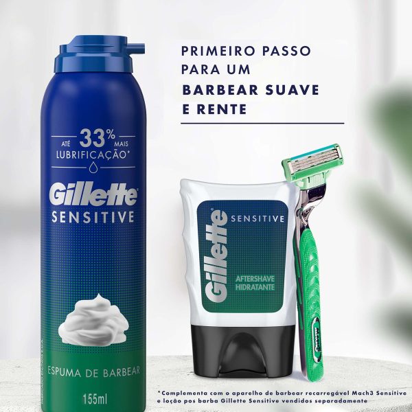 Espuma De Afeitar Gillette Sensitive X 150 Gr - Imagen 4