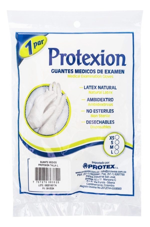 Guante Examen Protexion 10 Pares