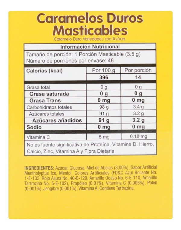 Caramelos Masticable Vitamina C, Propóleo, Jengibre 12 Sobres - Imagen 2