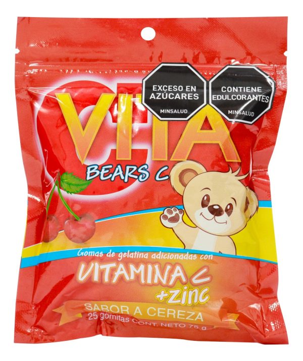 Gomas Vitamina C Vita Bears C + Zinc Cereza 25 Unidades