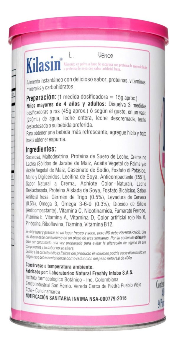Multivitaminico Kilasin Fresa Natural Evolution 400 G - Imagen 2
