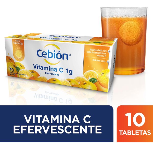 Vitamina C Cebion 10 Tabletas Efervescente Naranja