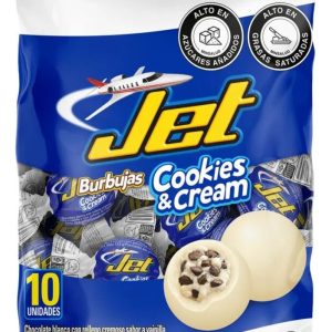 Chocolatina Jet Burbujas Cookies & Cream 135 Gr 10 Unidades