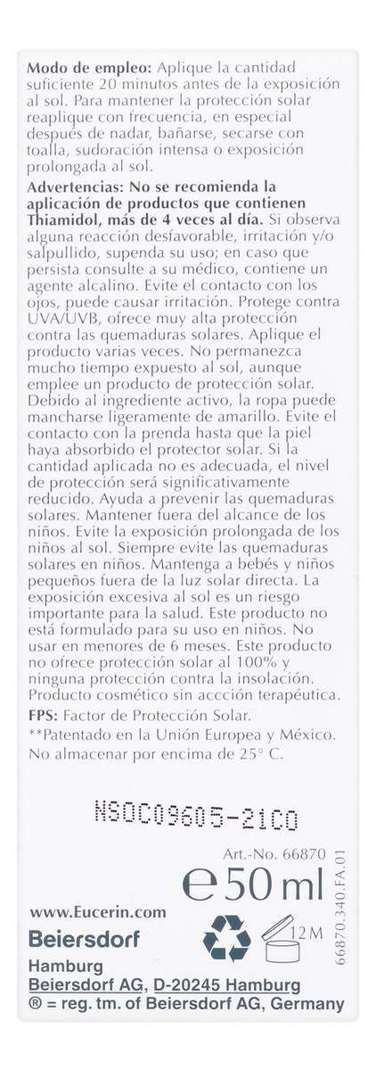 Protector Solar Eucerin Pigment Control Tinted Tono Medio - Imagen 3