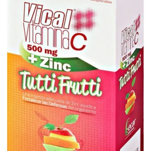 Vitamina C + Zinc Vical Tutti Frutti 500 Mg 100 Tabletas