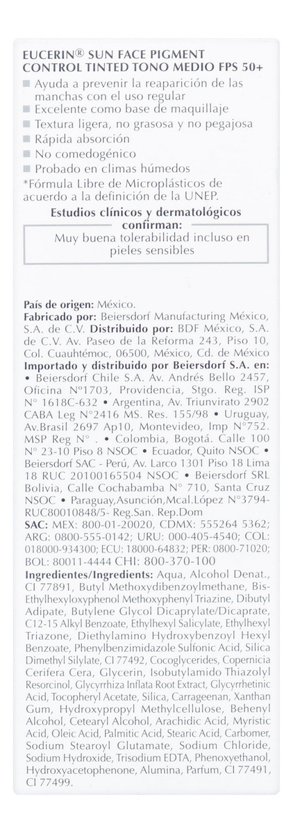 Protector Solar Eucerin Pigment Control Tinted Tono Medio - Imagen 2