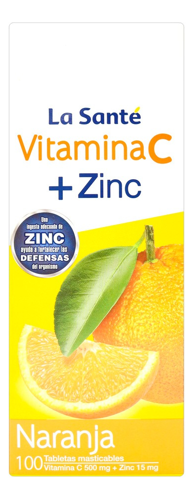 Vitamina C + Zinc La Sante 100 Tabletas Naranja