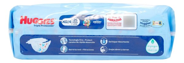 Pañal Huggies Triple Proteccion Etapa 4 X 25 Unidades - Imagen 3