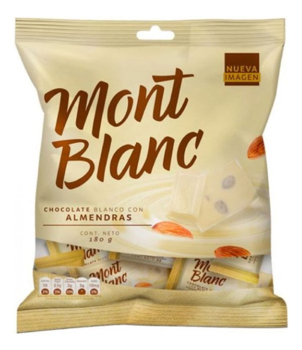 Chocolate Blanco Almendras Mont Blanc Mini Bolsas 20 Und