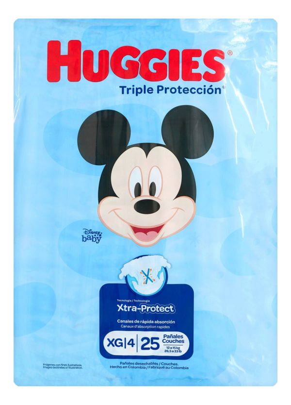 Pañal Huggies Triple Proteccion Etapa 4 X 25 Unidades - Imagen 2