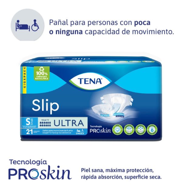 Pañales Incontinencia Tena Slip Ultra Talla S 21 Unidades - Imagen 2