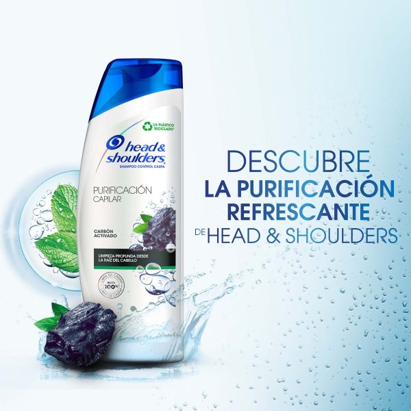 Shampoo Head & Shoulders Control Caspa Carbon Activado 180ml - Imagen 3