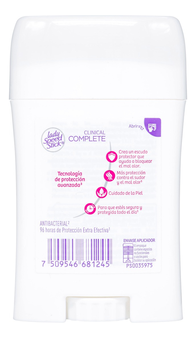 Desodorante Crema Lady Speed Stick Clinical Complete 47 Gr - Imagen 2
