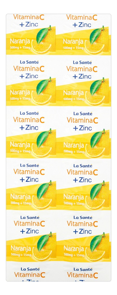 Vitamina C + Zinc La Sante 100 Tabletas Naranja - Imagen 2