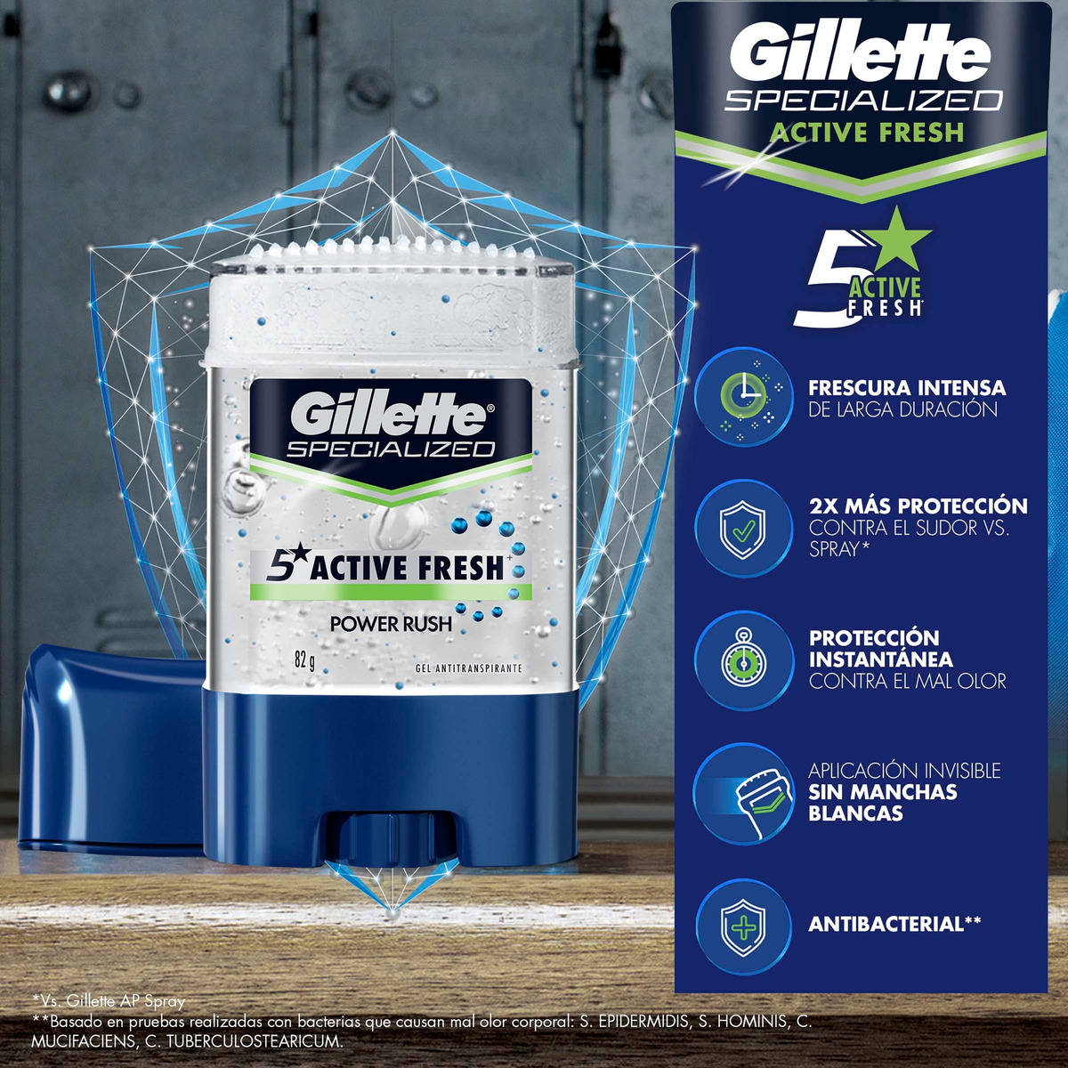 Desodorante Gillette Gel Power Beads 82 G - Imagen 2