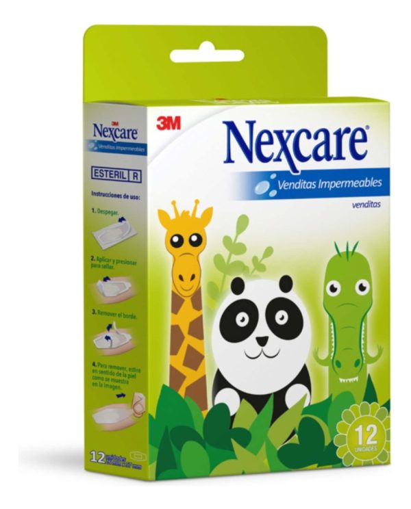 Curas Nexcare Niños Animales Impermeables 20 Unidades