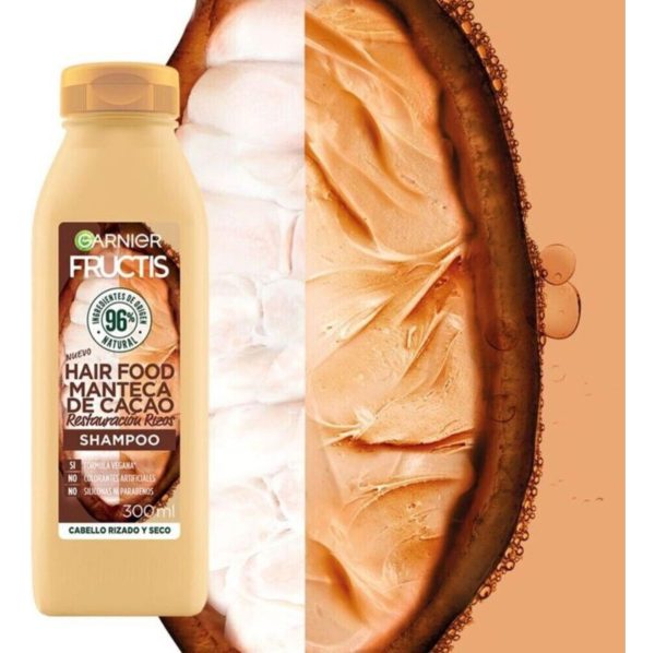 Shampoo Fructis Hair Food Cacao Restauración Rizos 300 Ml - Imagen 2