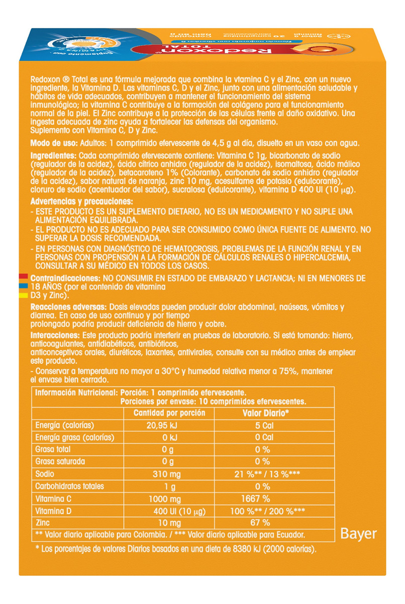 Vitamina C Efervescente X 2 Tubos. Redoxon - Imagen 2