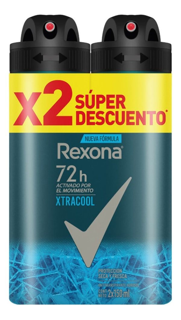 2 Desodorantes Rexona Xtracool 150ml C/u