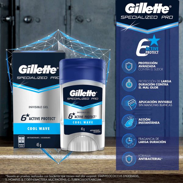 Desodorante Gillette Gel Clinical X 45g - Imagen 2