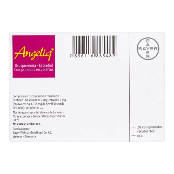 Drospirenona Estradiol Angeliq 28 Tabletas - Imagen 2
