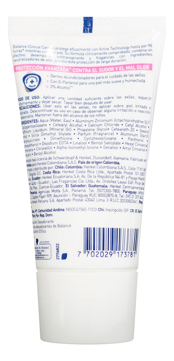 Desodorante Balance Clinical Care Mujer Crema 30 Gr - Imagen 2