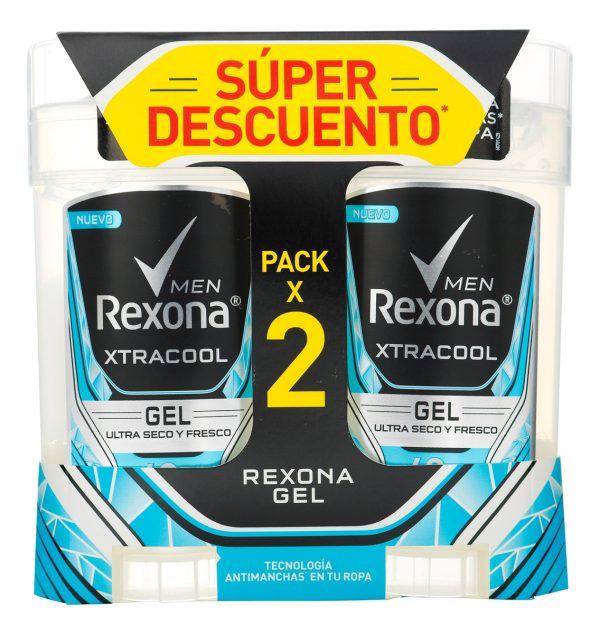 2 Desodorantes Rexona Men Xtracool Gel 113 Gr C/u