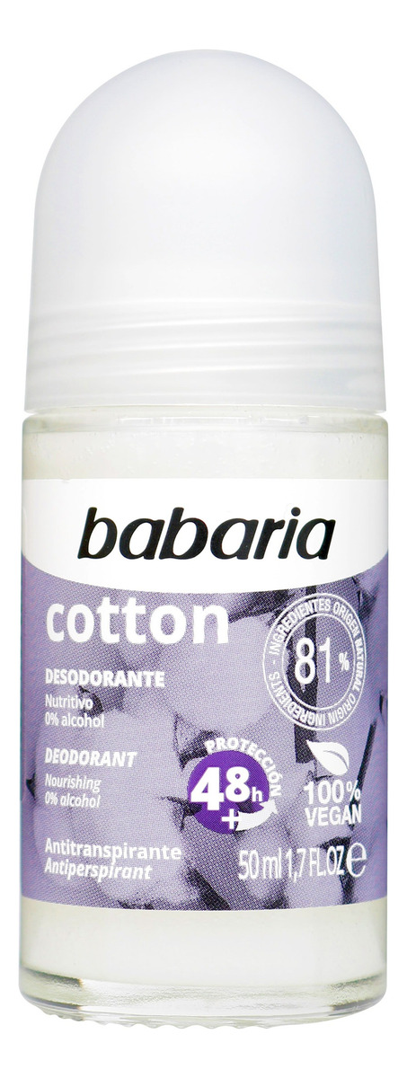 Desodorante Babaria Cotton Roll-on 50 Ml