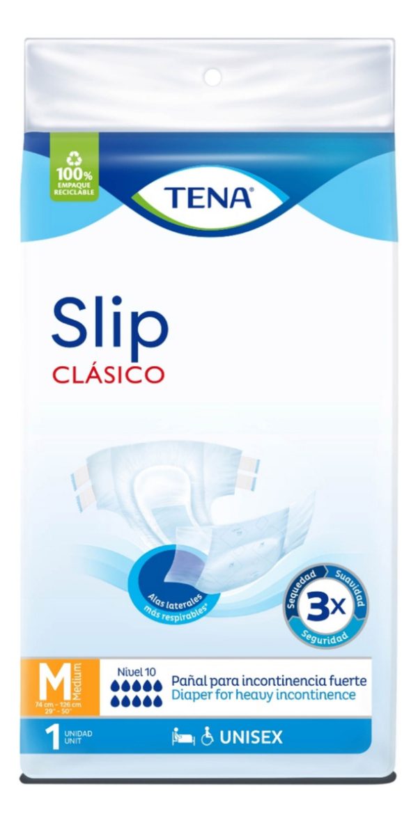 Pañal Tena Slip Clasico Talla M 1 Unidad