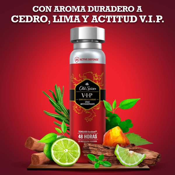 Desodorante Old Spice V.i.p Spray 150 Ml Confianza & Ámbar - Imagen 2
