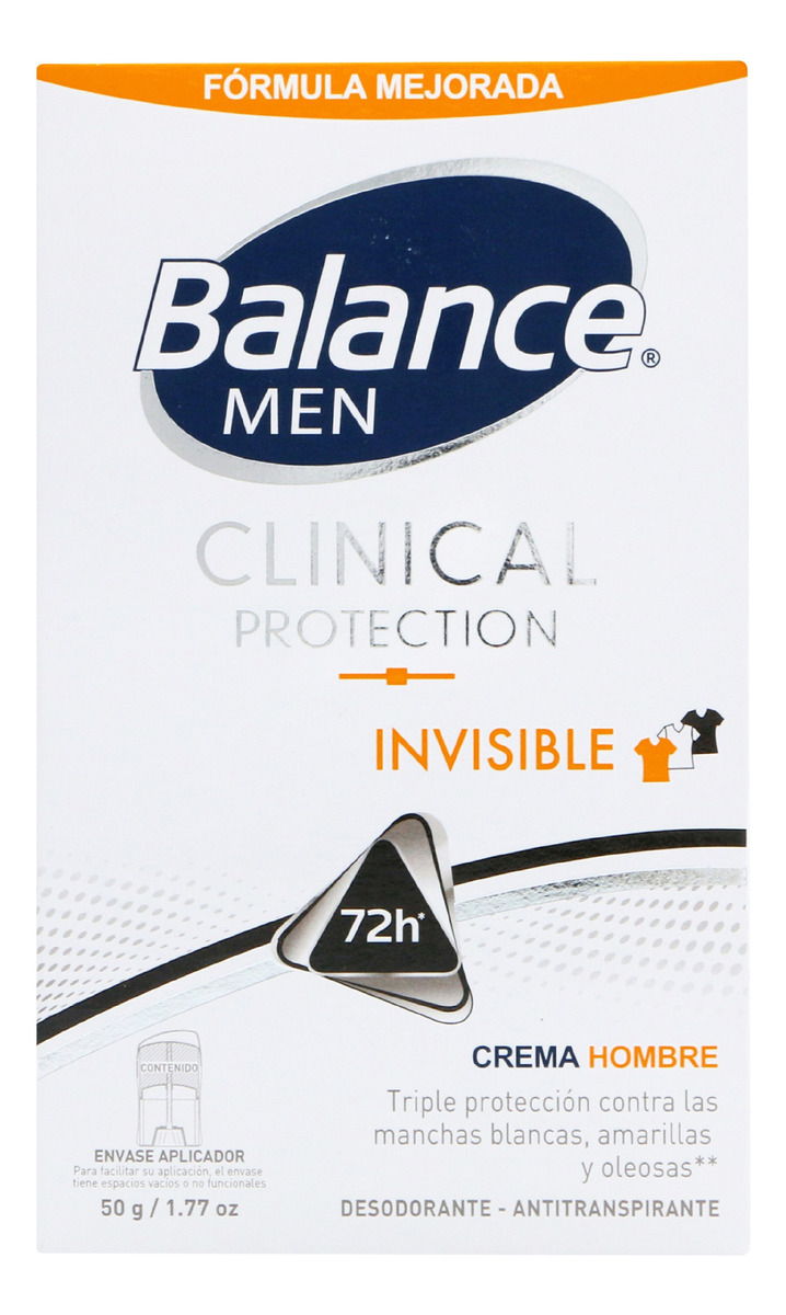 Desodorante Balance Clinical Invisible Men Crema 50 Gr