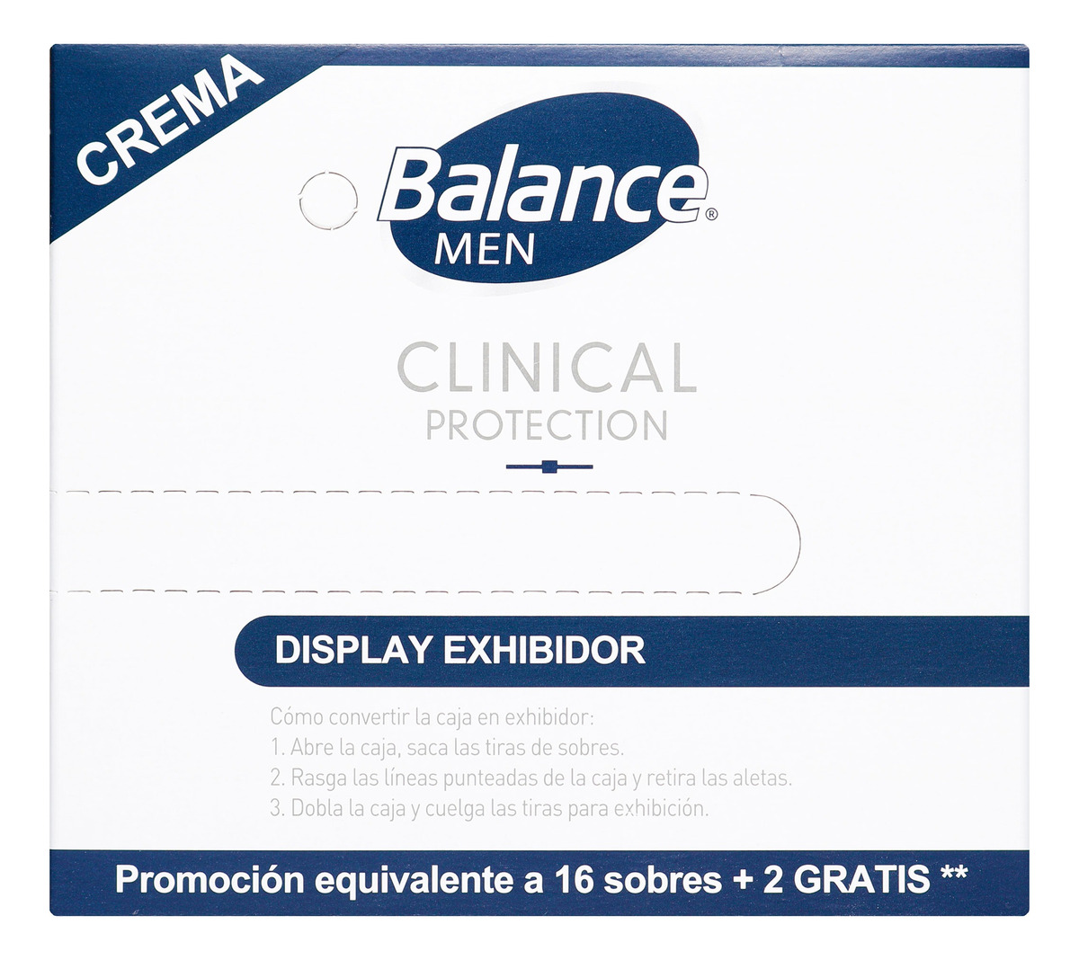 Desodorante Balance Crema Clinical Men 18 Sobres - Imagen 2