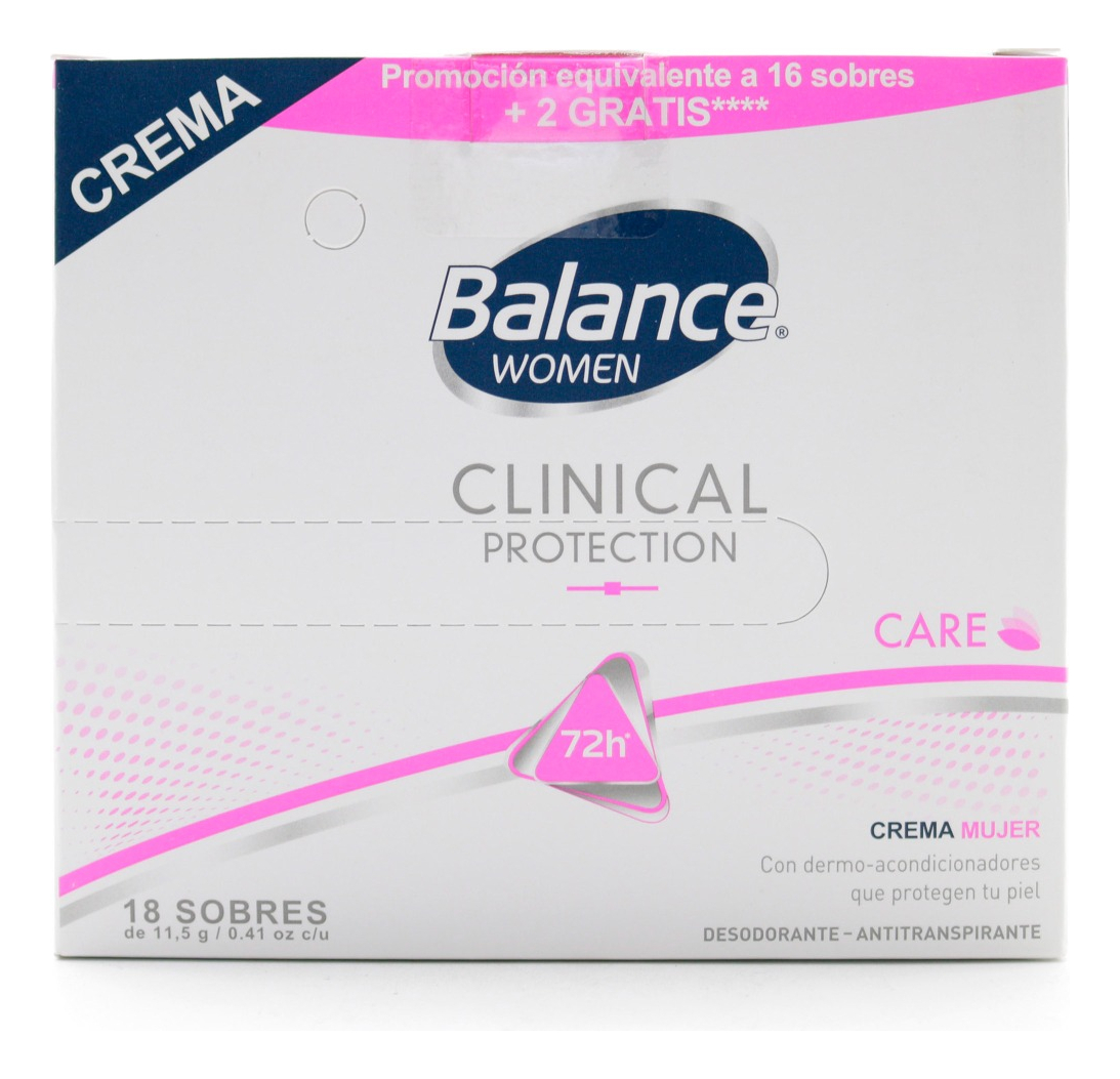 Desodorante Balance Crema Clinical Women 18 Sobres