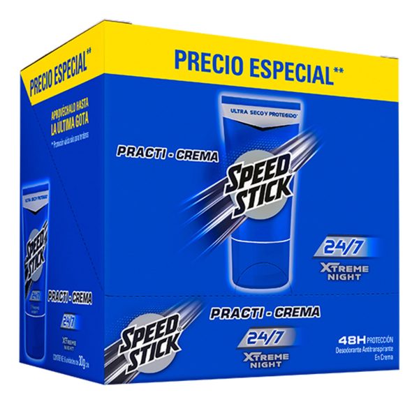 Desodorante Speed Stick Xtreme Night Crema 30 Gr 6 Unidades