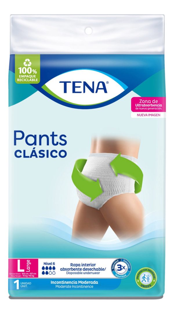 Pañal Tena Pants Clasico Large 1 Unidad