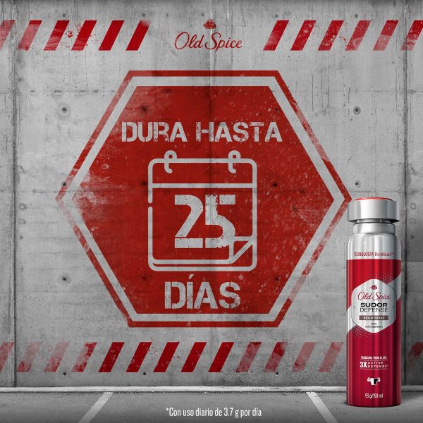 2 Desodorantes Old Spice Spray Seco Seco Sudor Defense - Imagen 3